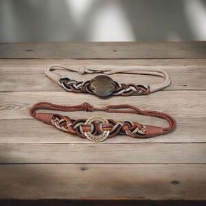 Vintage Braided Bohimaian Hippie Western Womens Belts Bundle
